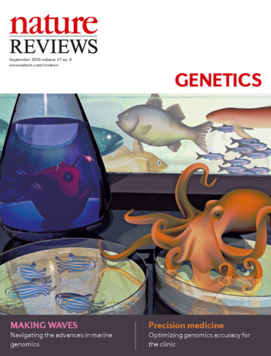 Cover Kelley et al. 2016 Nature Reviews Genetics