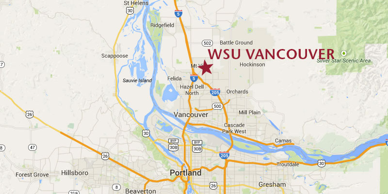 WSU Vancouver location map