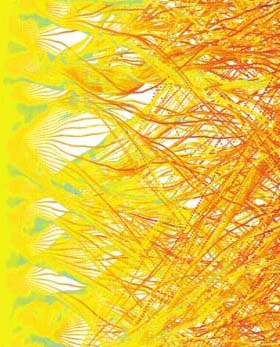 Branched flow of rays through a random medium